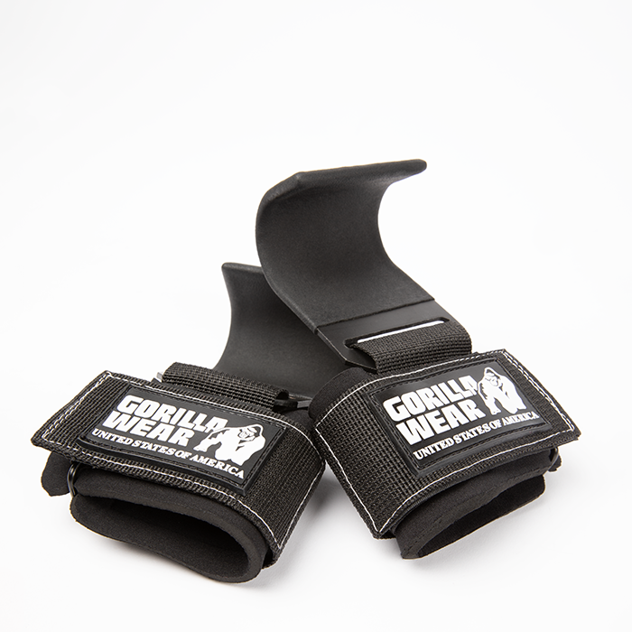 Gorilla Wear Gear Weight Lifting Hooks Svart/Vit