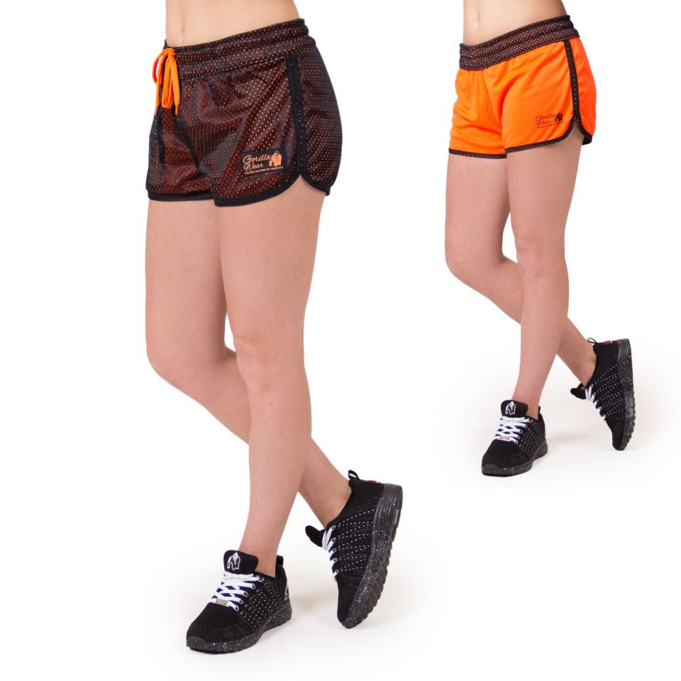 Gorilla Wear Madison Reversible Shorts Black/Neon Orange