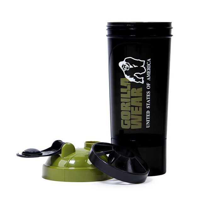 Gorilla Wear Shaker Compact Svart/Grön 400 ml + 100 ml