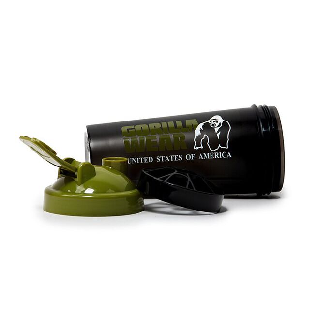 Gorilla Wear Shaker XXL Svart/Grön 1000 ml