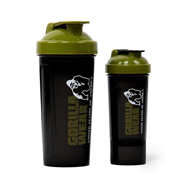 Gorilla Wear Shaker XXL Svart/Grön 1000 ml