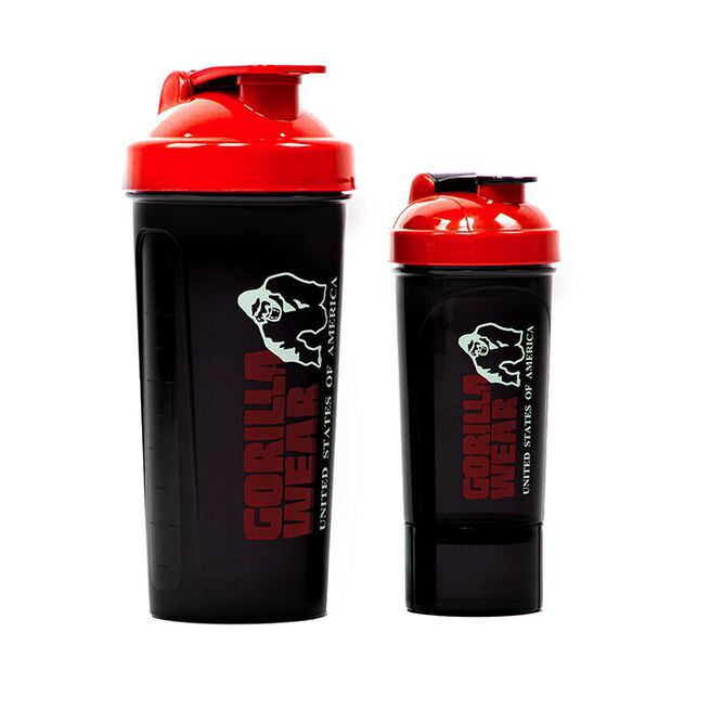 Gorilla Wear Shaker XXL Svart/Röd 1000 ml