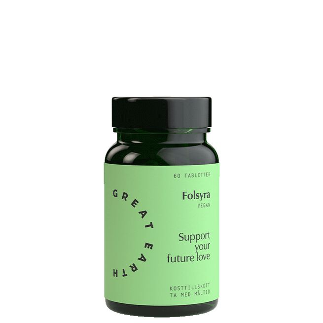 Great Earth Folsyra 400 mcg 60 tabletter