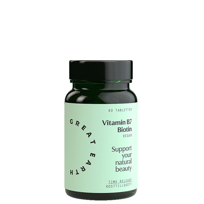 Great Earth Vitamin B7/Biotin 60 tabletter
