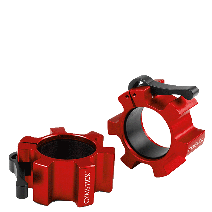 Gymstick Aluminum Collars Skivstångslås 50mm Röd