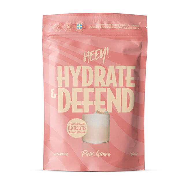 Heey! Hydrate & Defend Electrolytes + Probiotics Rosa grapefrukt 240g
