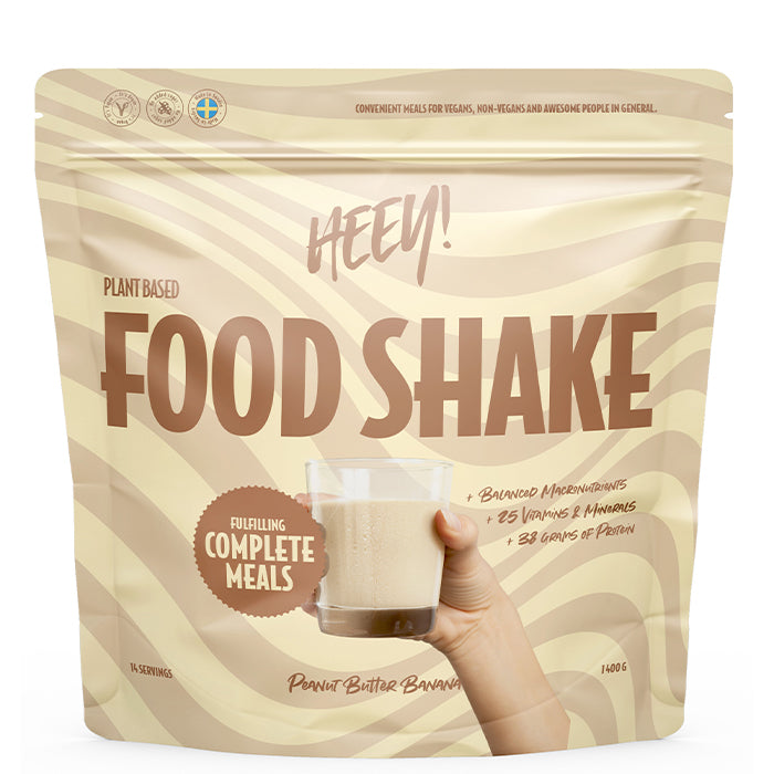 Heey! Vegansk Food Shake Måltidsersättning 1400 g Jordnötssmör Banan