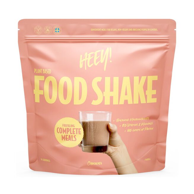 Heey! Vegansk Food Shake Måltidsersättning 1400 g Choklad