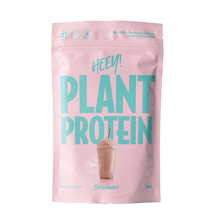 Heey! Veganskt Protein 500 g Jordgubb