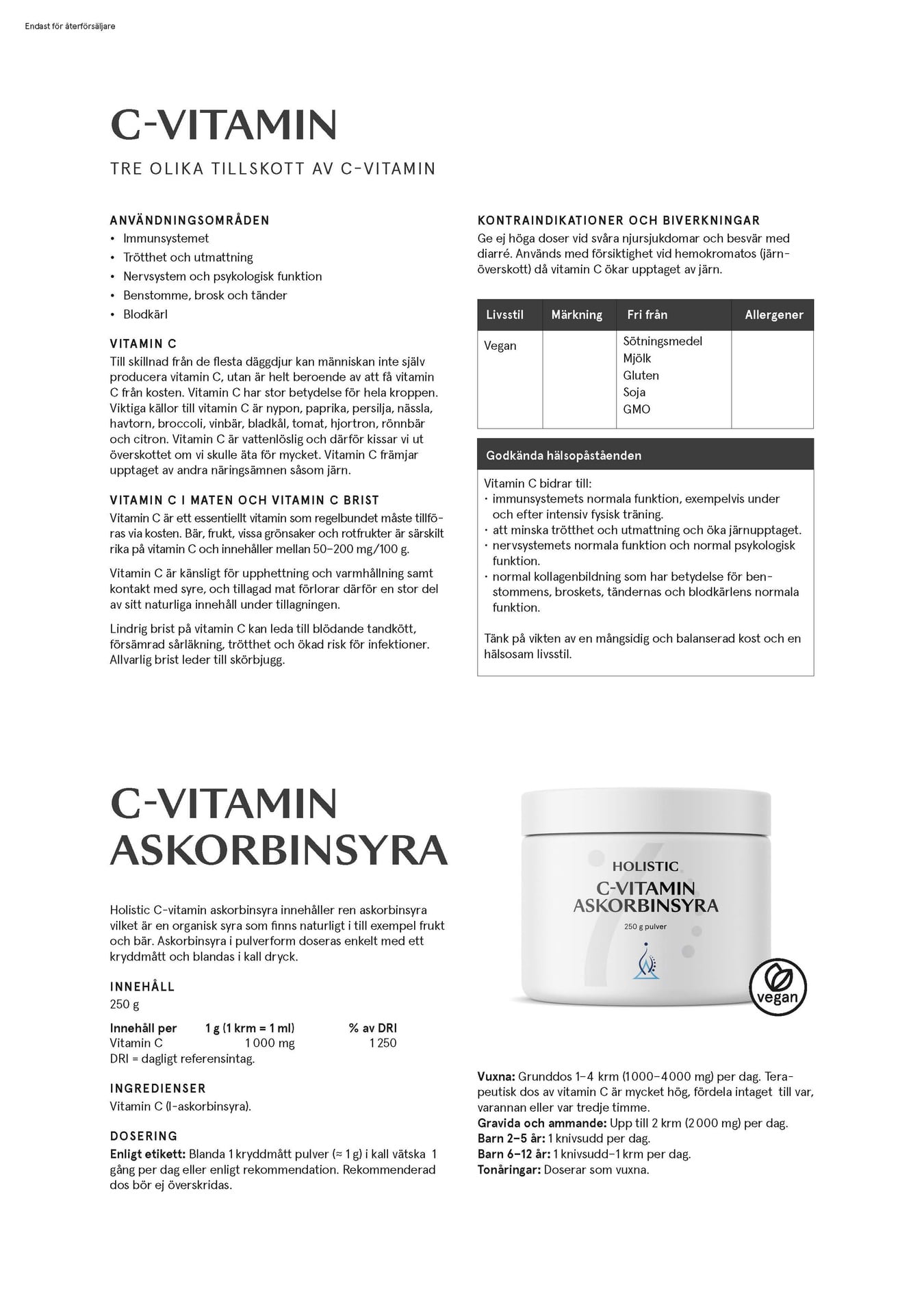 Holistic C-vitamin bioflav, 90 kapslar