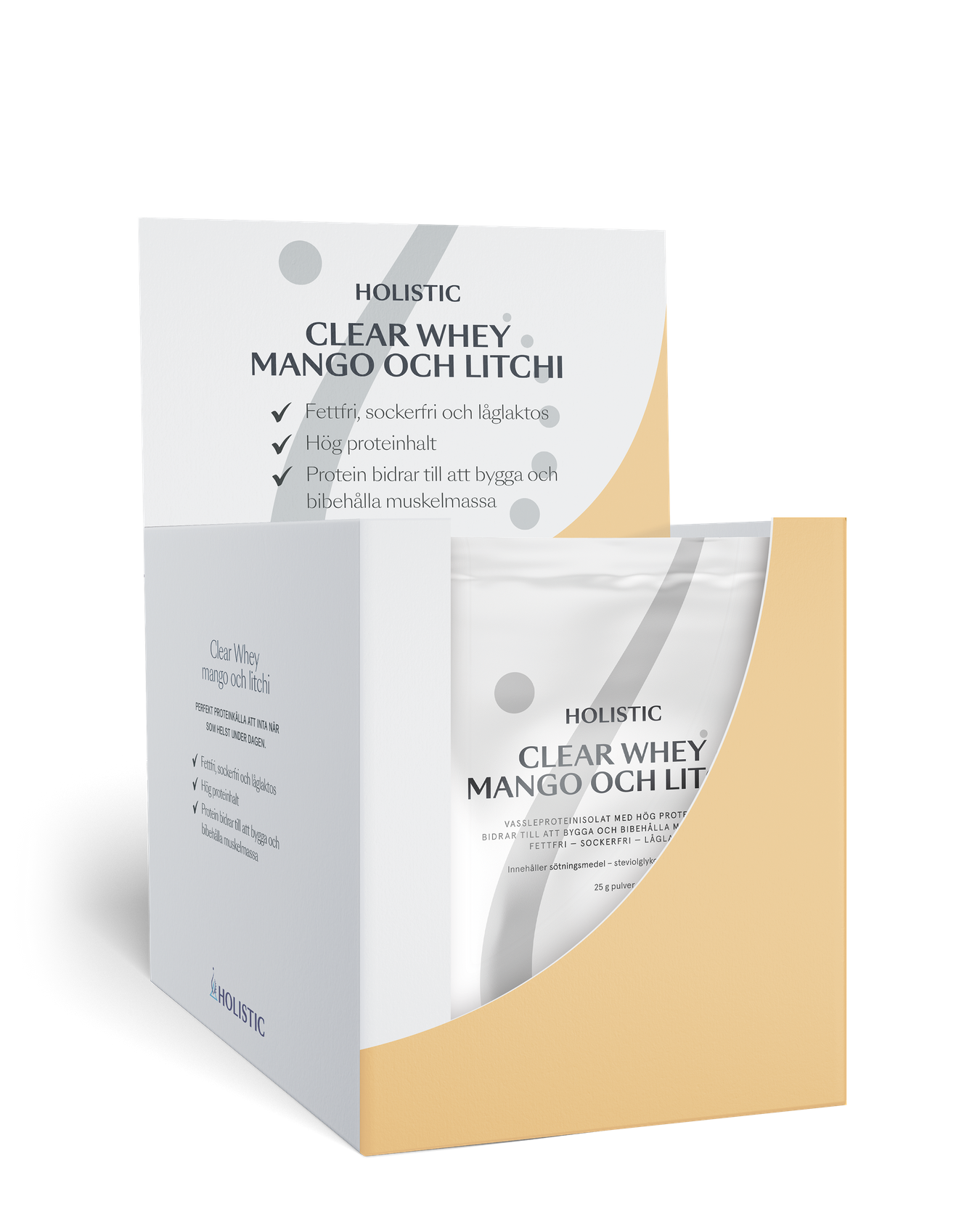 Holistic Clear Whey mango och litchi, 25g x 10 pack