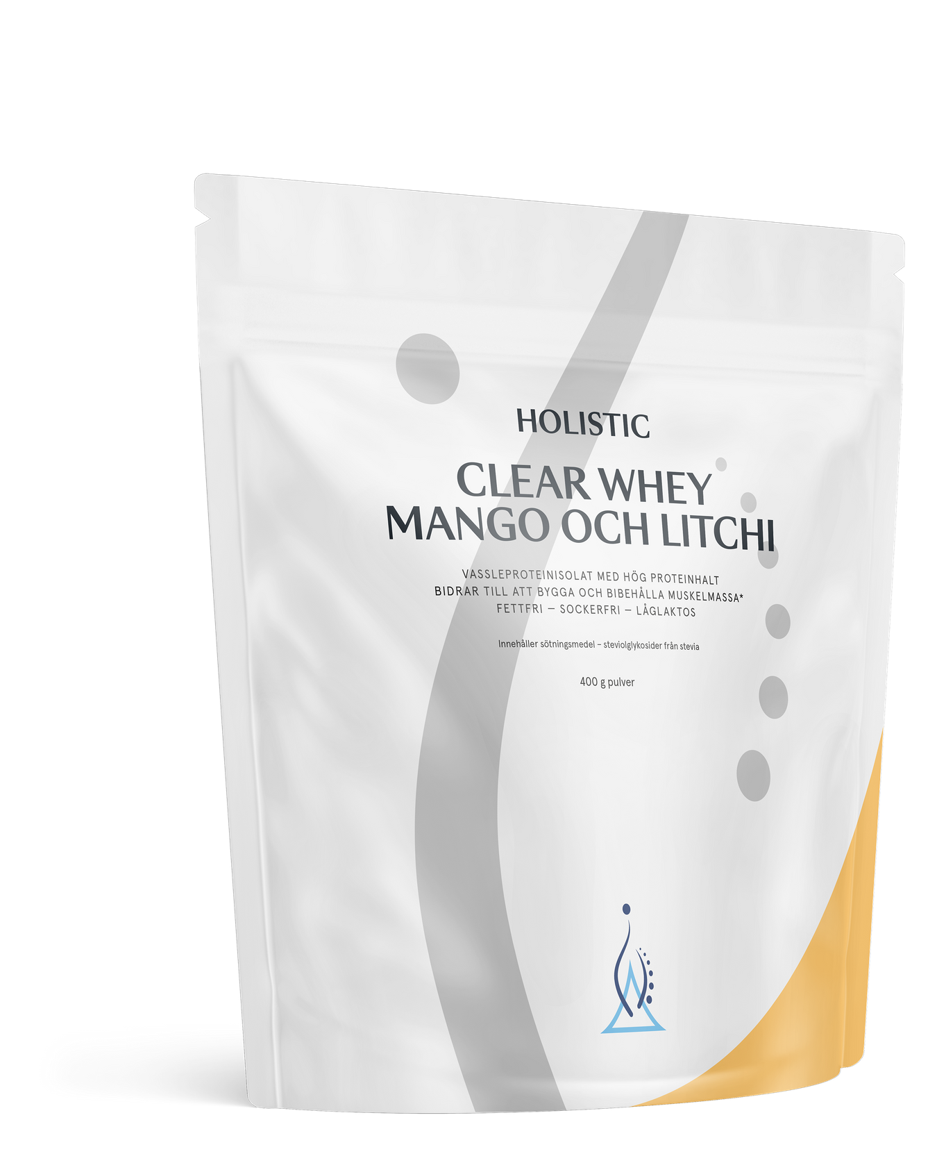 Holistic Clear Whey vassleproteinisolat, 400g mango och litchi