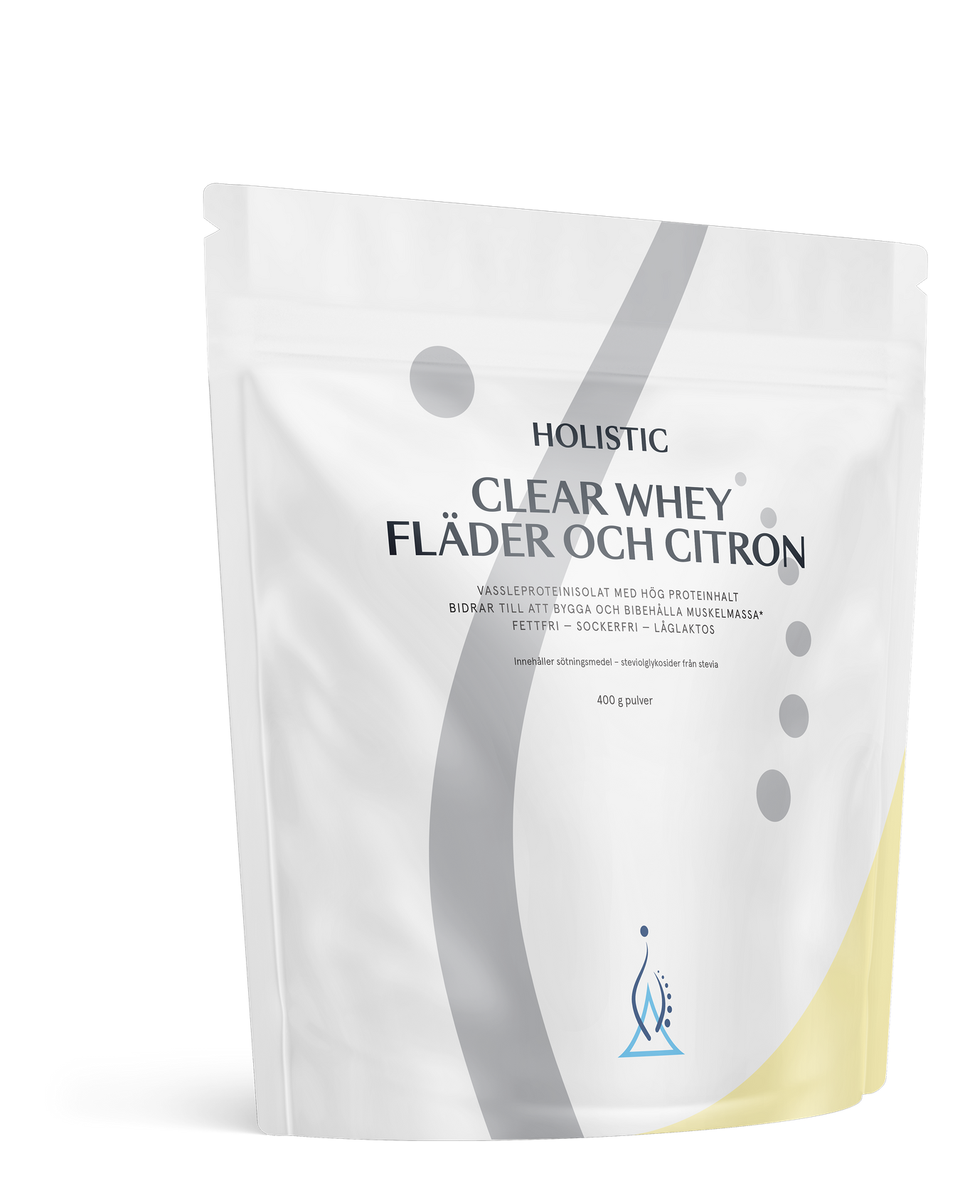 Holistic Clear Whey vassleproteinisolat, 400g fläder och citron
