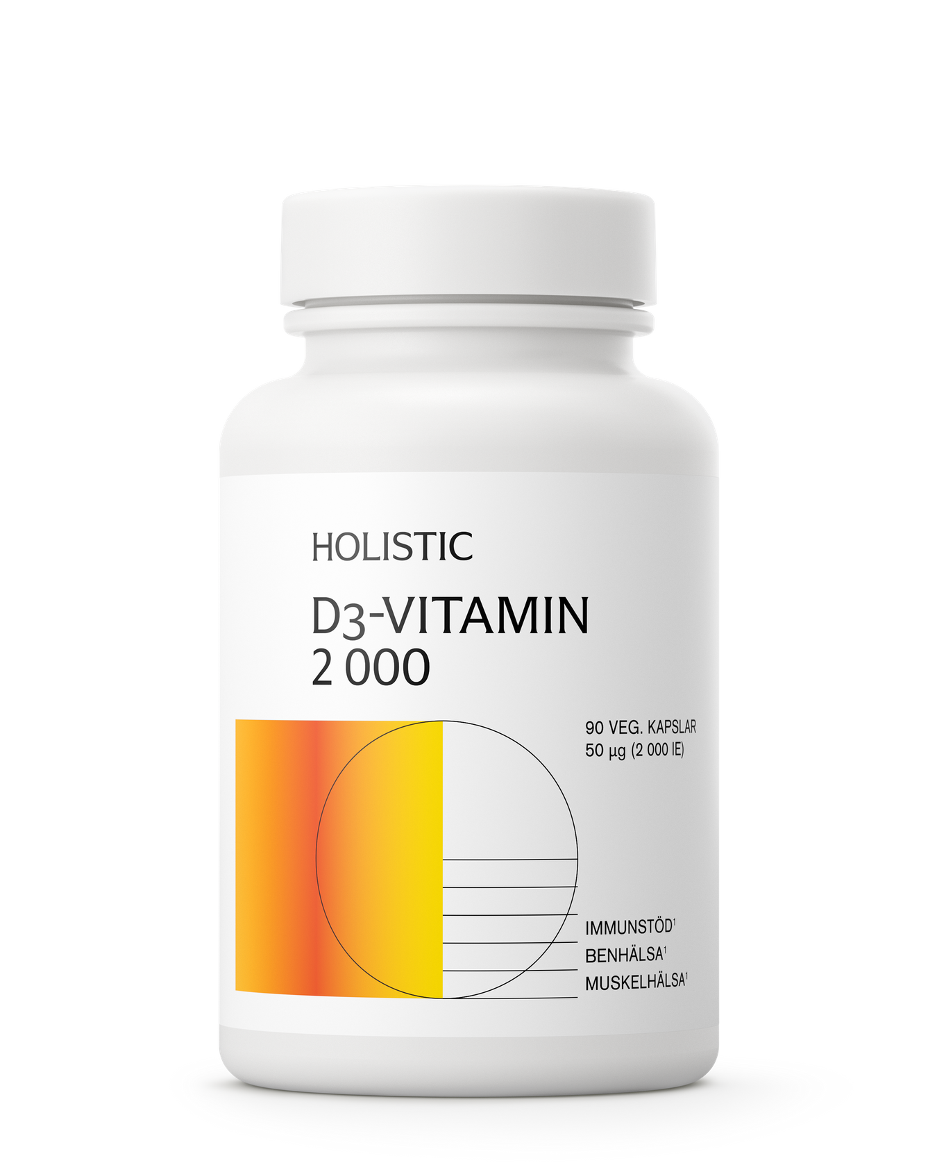 Holistic D3-vitamin 2000, 90 kapslar 90 kapslar