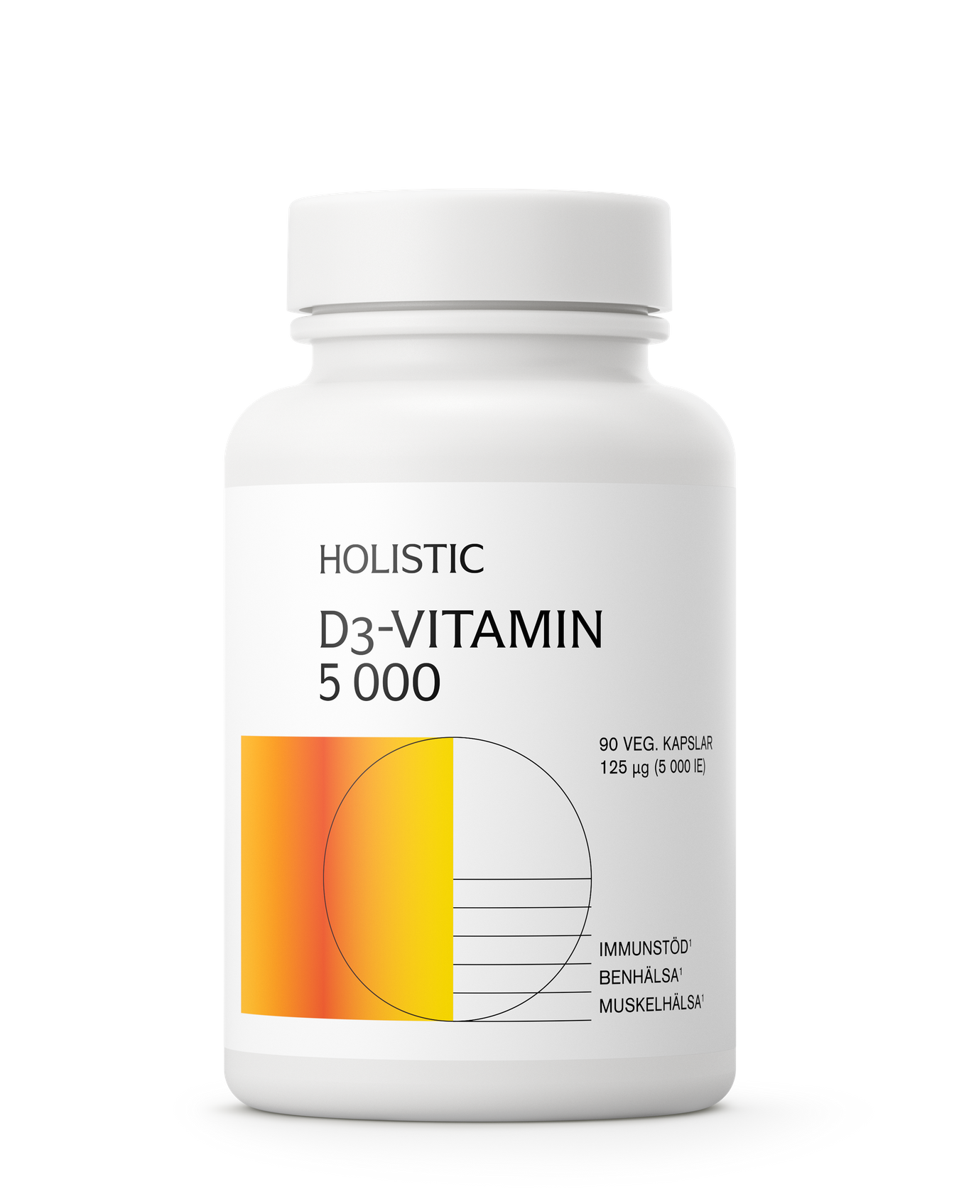 Holistic D3-vitamin 5000, 90 kapslar 90 kapslar