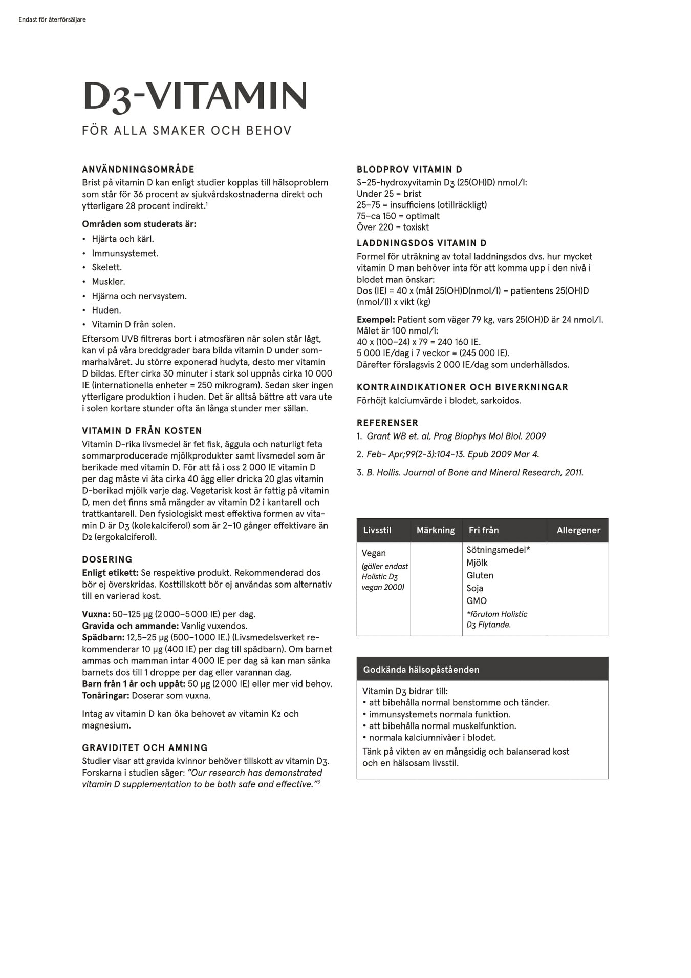 Holistic D3-vitamin vegan 2000, 90 kapslar