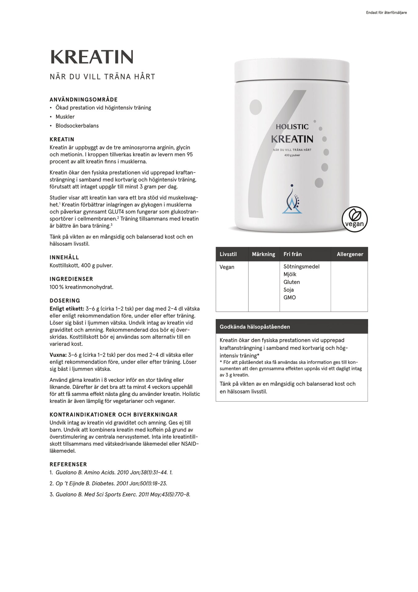 Holistic Kreatin, 400 g