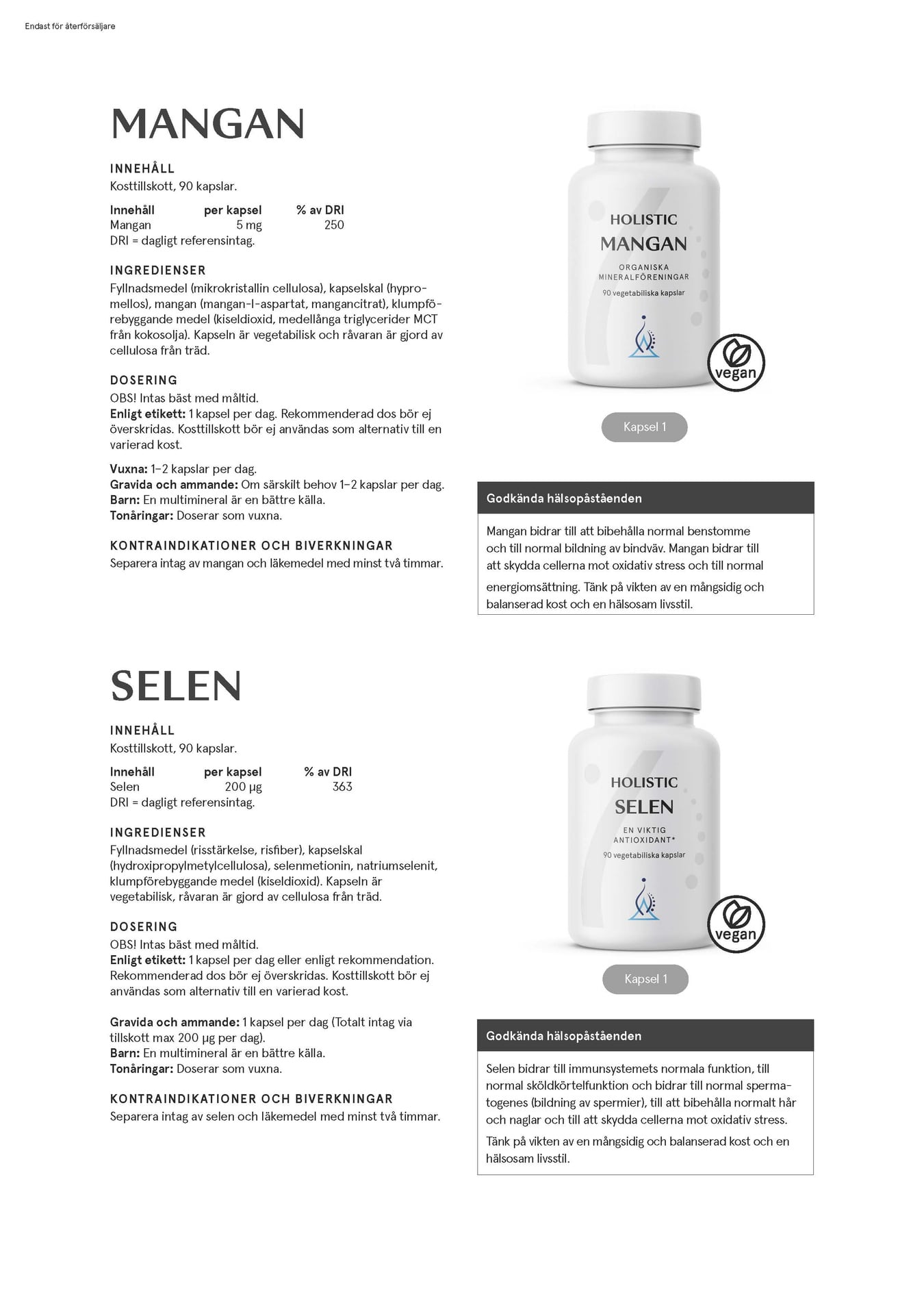 Holistic Magnesiumbisglycinat, 90 kapslar