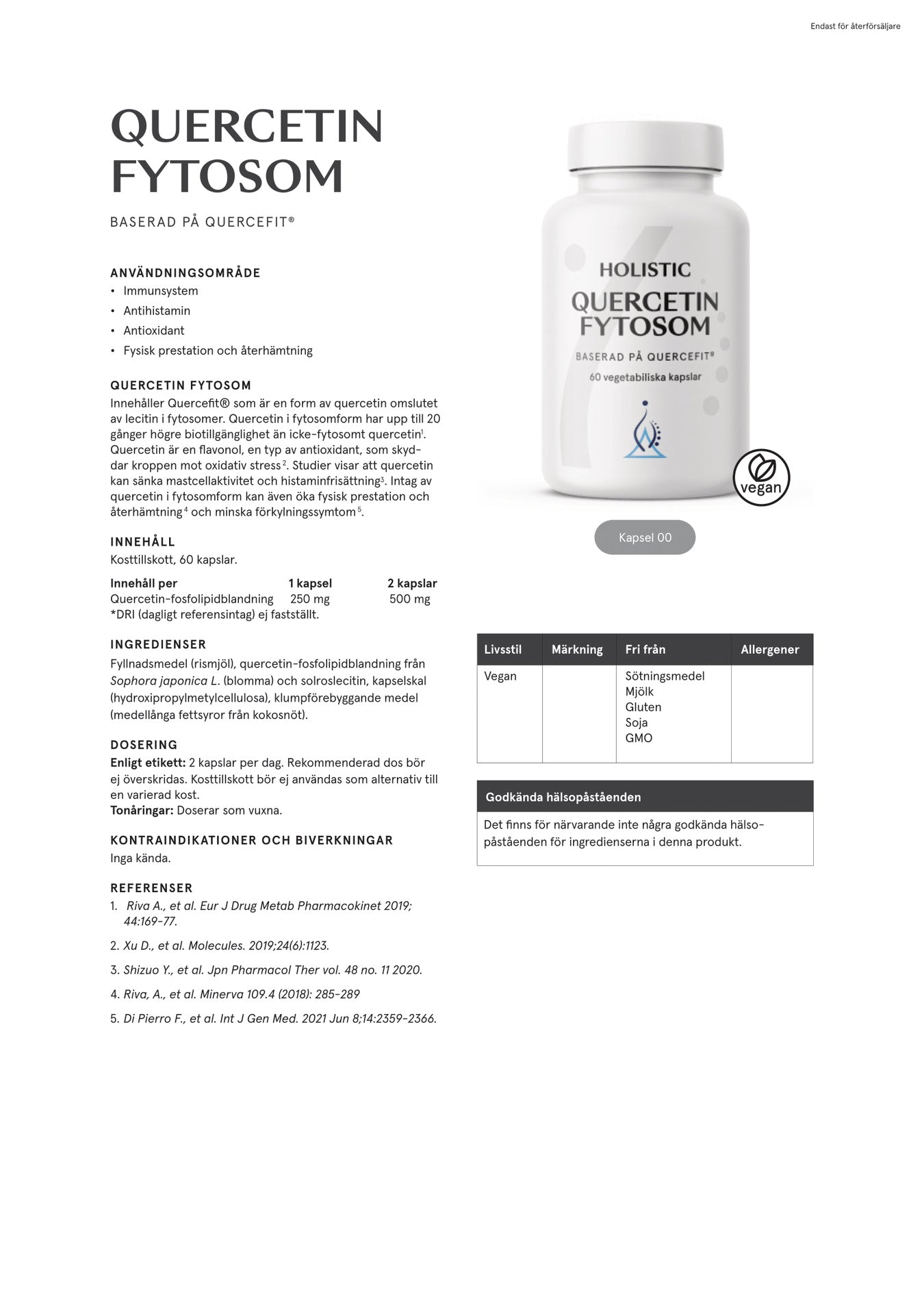 Holistic Quercetin fytosom, 60 kapslar