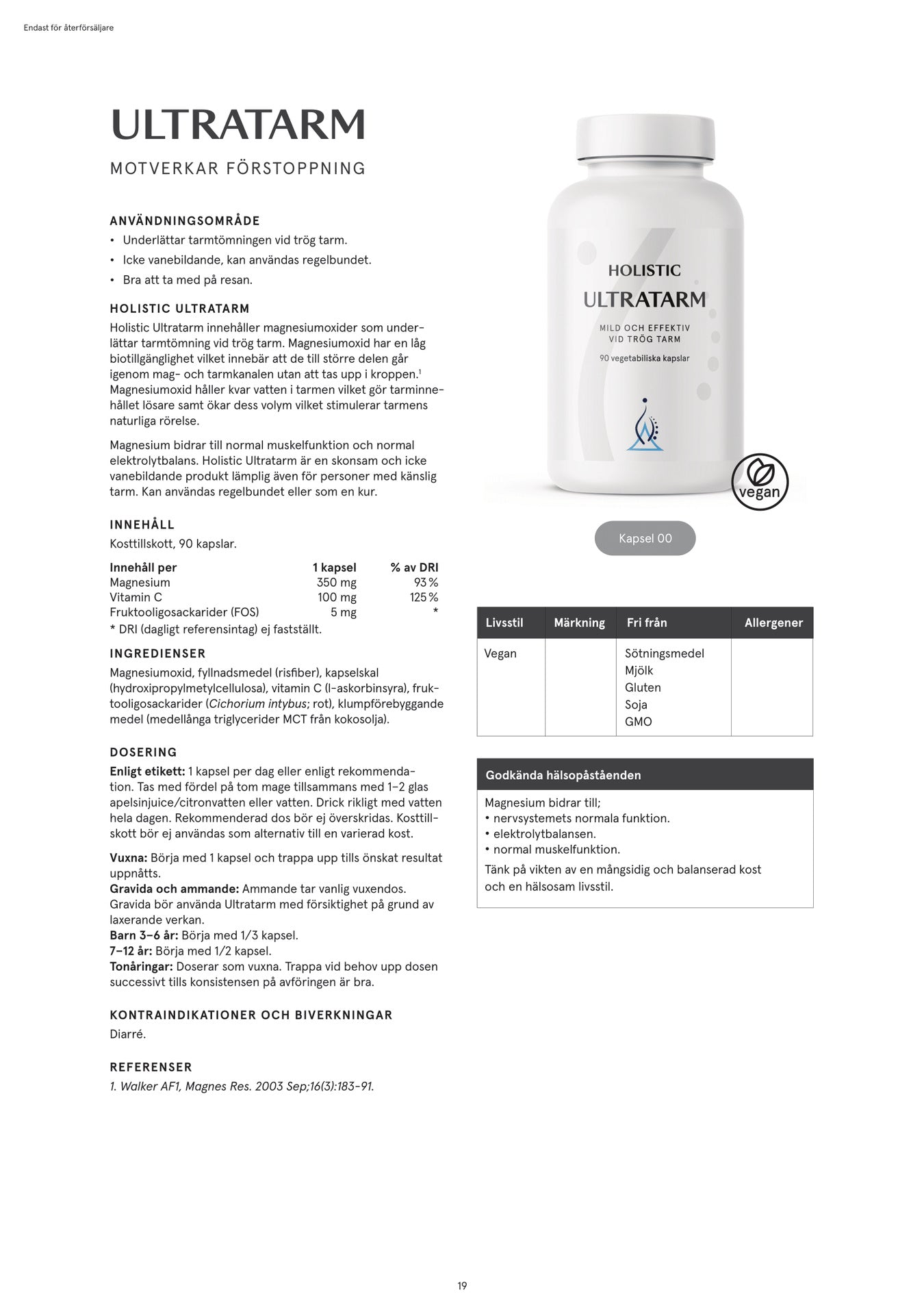 Holistic Ultratarm, 90 kapslar