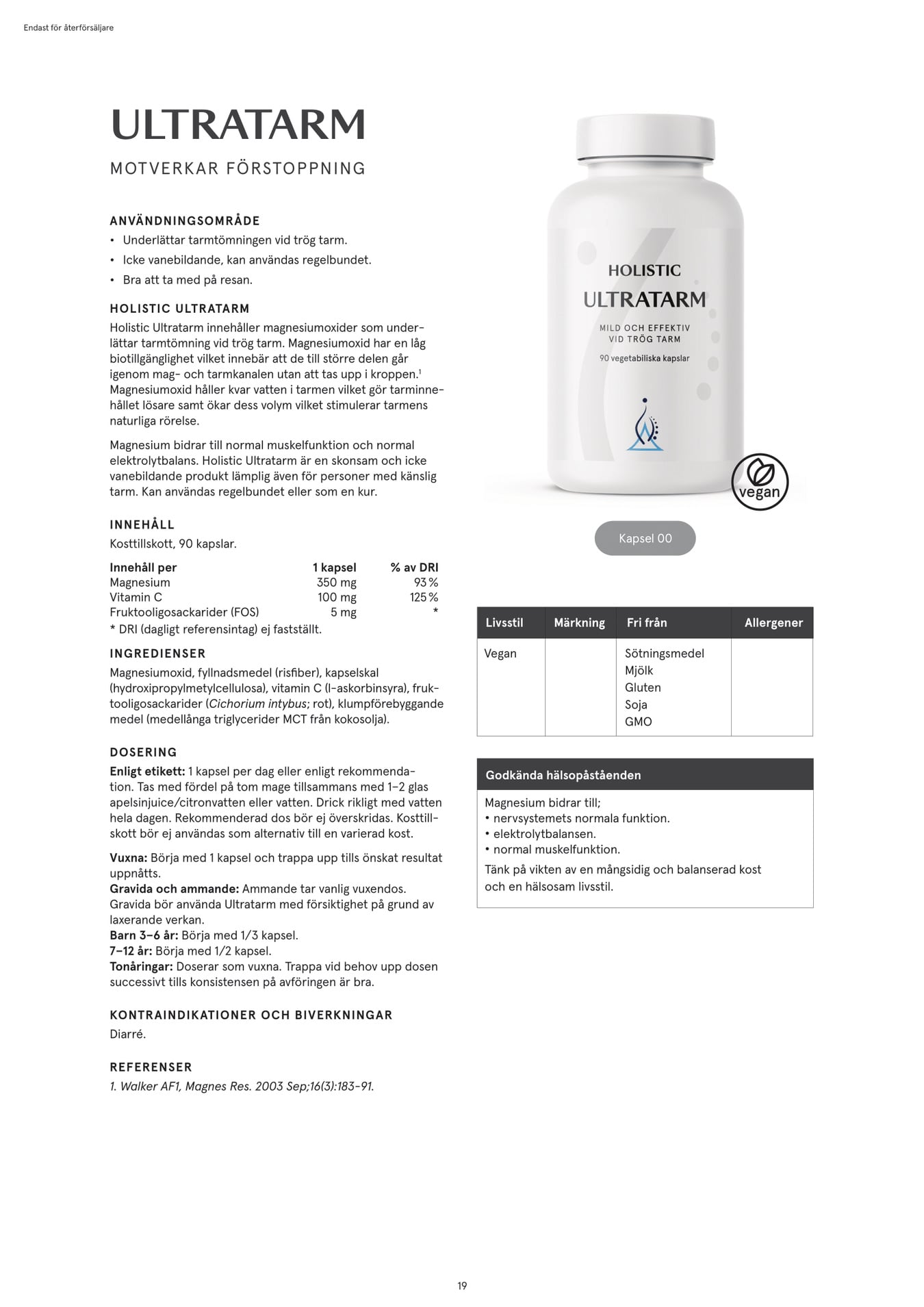 Holistic Ultratarm, 90 kapslar