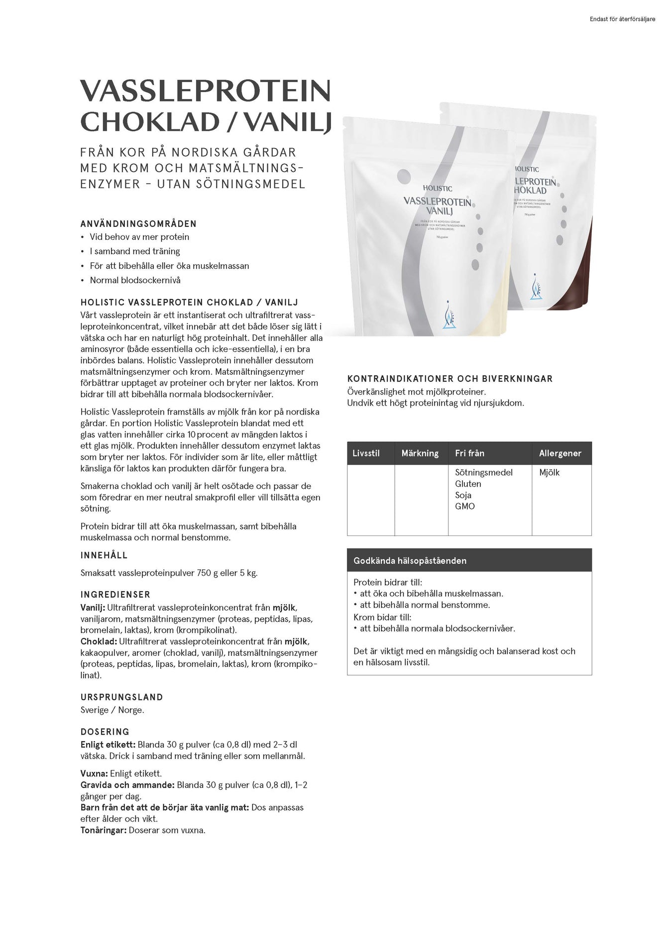 Holistic Vassleprotein, 5 kg