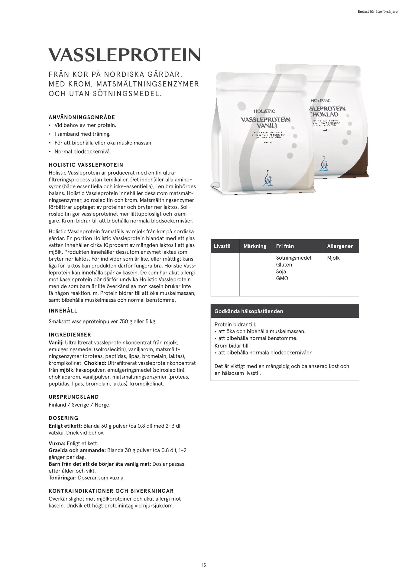 Holistic Vassleprotein, 5 kg