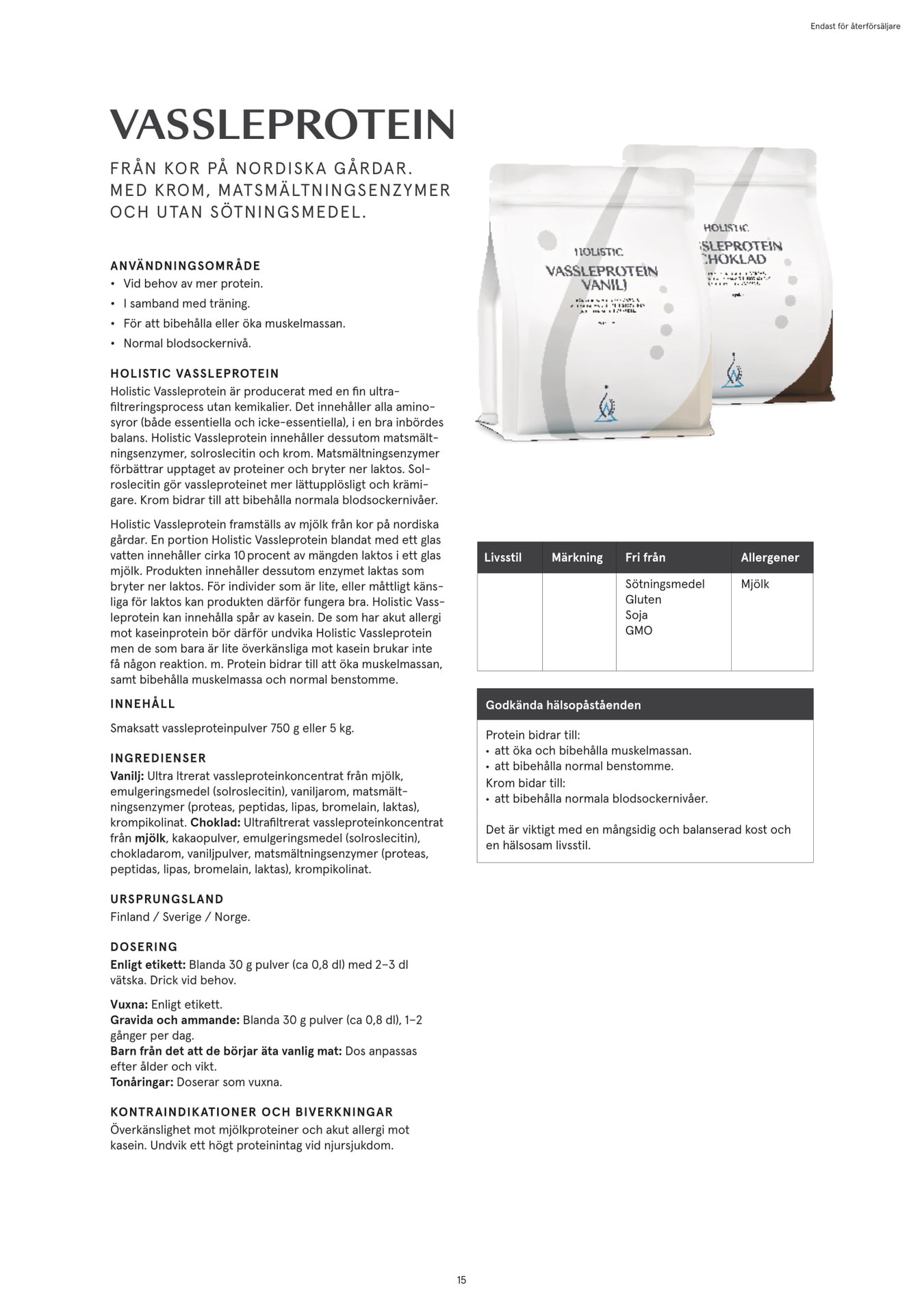 Holistic Vassleprotein, 5 kg