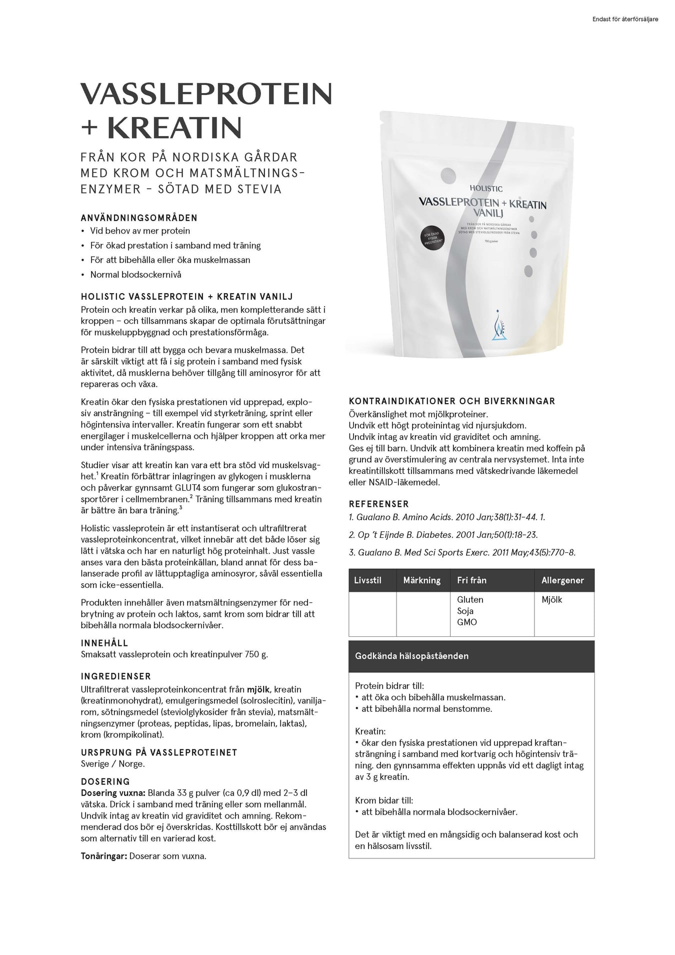 Holistic Vassleprotein, 750 g