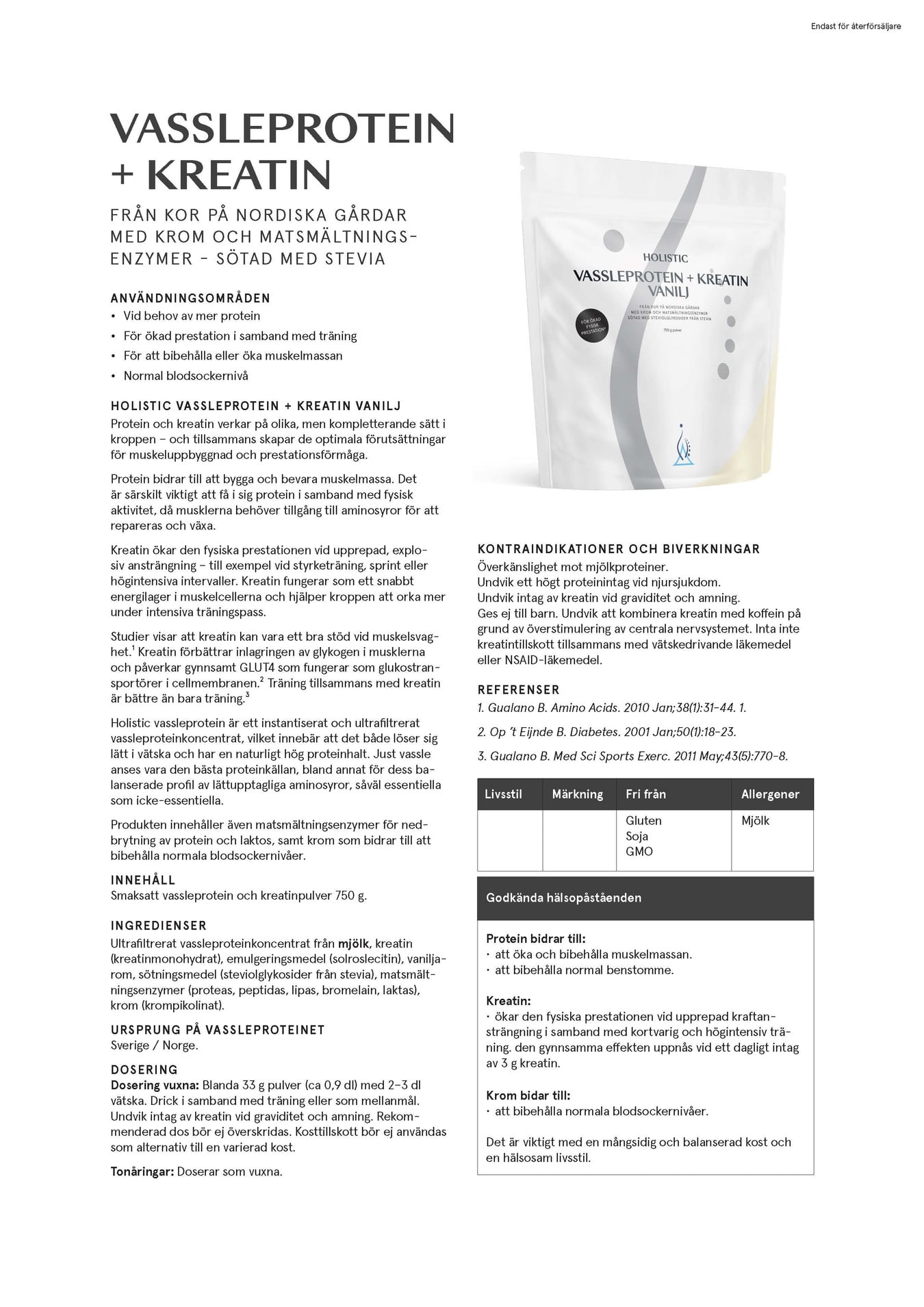 Holistic Vassleprotein, 750 g