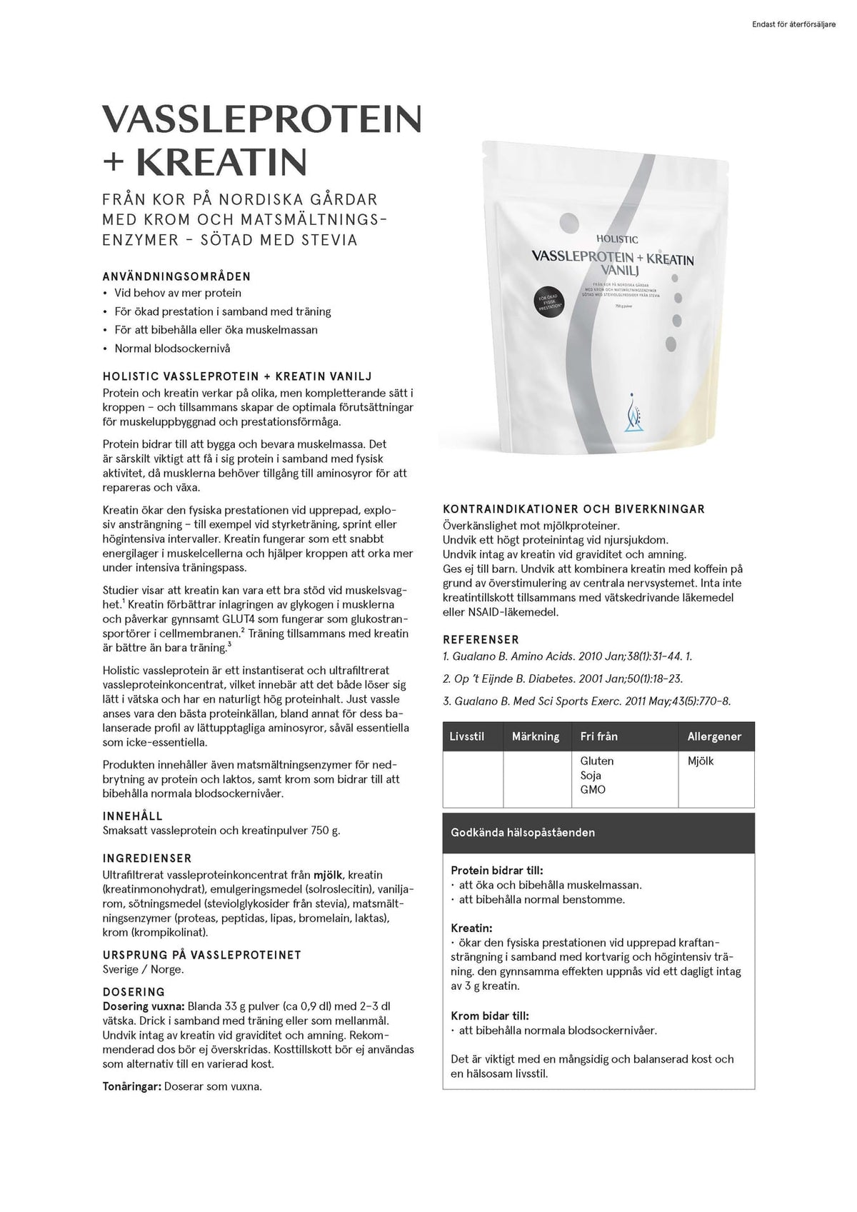 Holistic Vassleprotein, 750 g