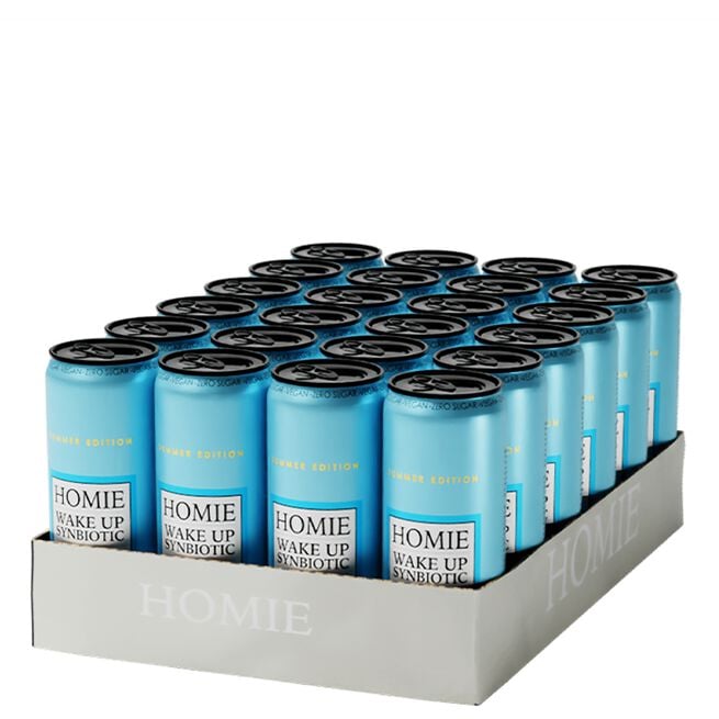 Homie life in balance 24 x Wake Up Synbiotic Funktionsdryck 330 ml Lemonade