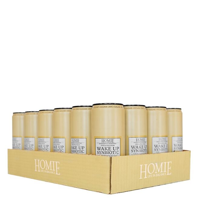 Homie life in balance 24 x Wake Up Synbiotic Funktionsdryck 330 ml Pineapple/Pear