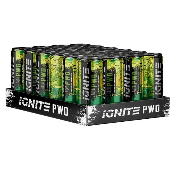 IGNITE PWO Energy Drink 24 x 330ml - Tropical Thunder