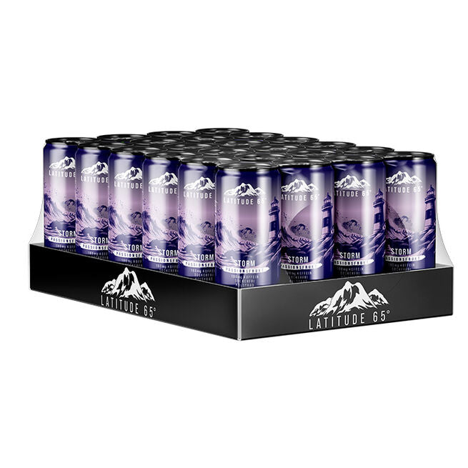 Latitude 65 24 x Latitude 65, 330 ml 2 kr pant Storm - Passionsfrukt