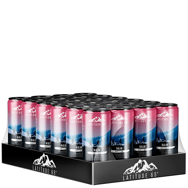 Latitude 65 24 x Latitude 65 Energidryck 330 ml Hajk - Hallon