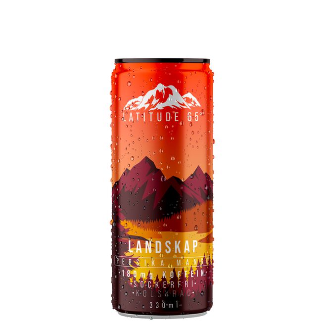 Latitude 65 24 x Latitude 65 Energidryck 330 ml Landskap - Persika/Mango