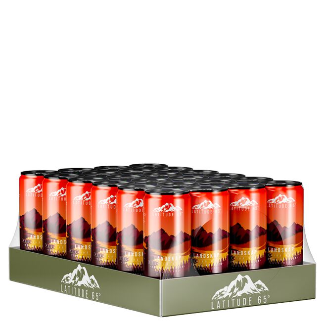 Latitude 65 24 x Latitude 65 Energidryck 330 ml Landskap - Persika/Mango