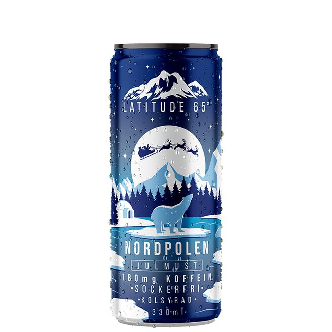 Latitude 65 24 x Latitude 65 Energidryck 330 ml Nordpolen - Julmust