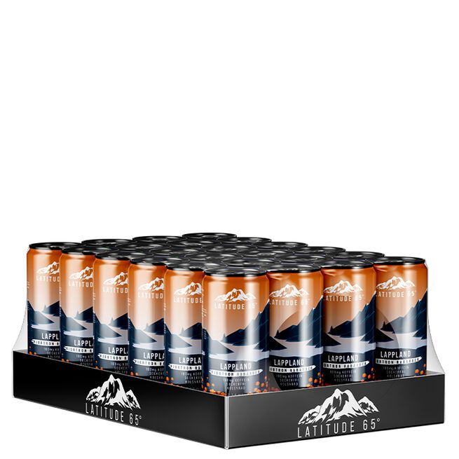Latitude 65 24 x Latitude 65 Energidryck 330 ml Norrland/Lappland - Hjortron Rabarber