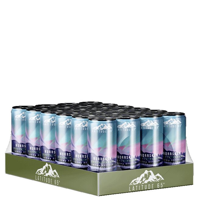 Latitude 65 24 x Latitude 65 Energidryck 330 ml Norrsken - Äpple/Päron