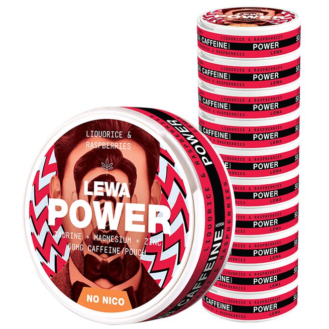 LEWA Of Sweden 10 x LEWA Functional Snus POWER Liquorice/Raspberries