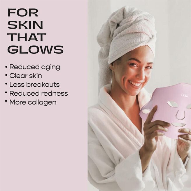 Lola Glow Led Ansiktsmask Rosa