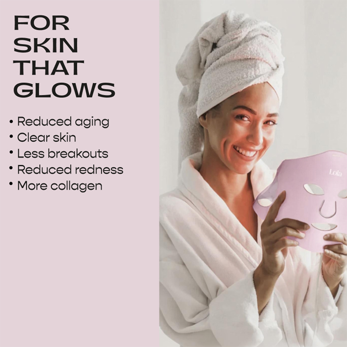 Lola Glow Led Ansiktsmask Rosa