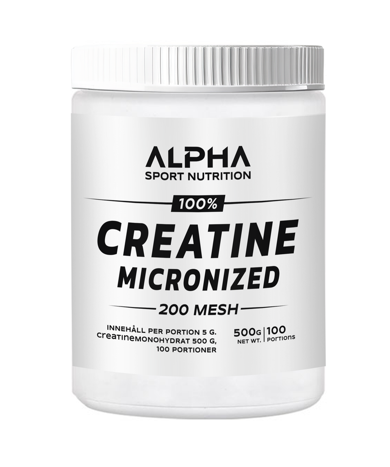 Creatine Monohydrate 100% 500g - Mikroniserat 200 Mesh - Lättlösligt och Ultrarent