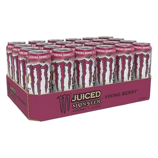 Monster Energy 24 x Monster Energy, 50 cl, Juiced Viking Berry 2 kr pant