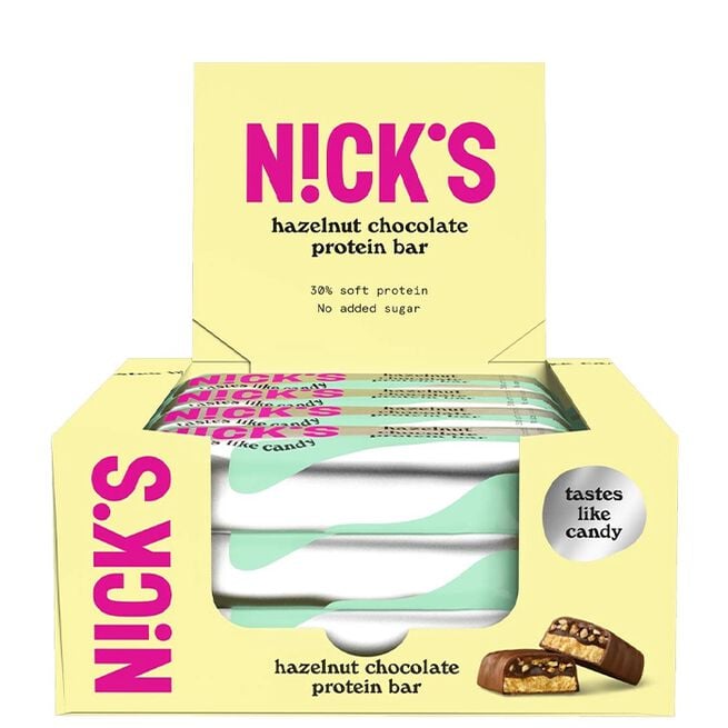 Nicks 12 x Proteinbar 50 g Hasselnöt och choklad