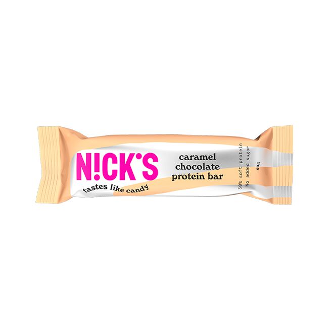 Nicks 12 x Proteinbar 50 g Karamell och choklad