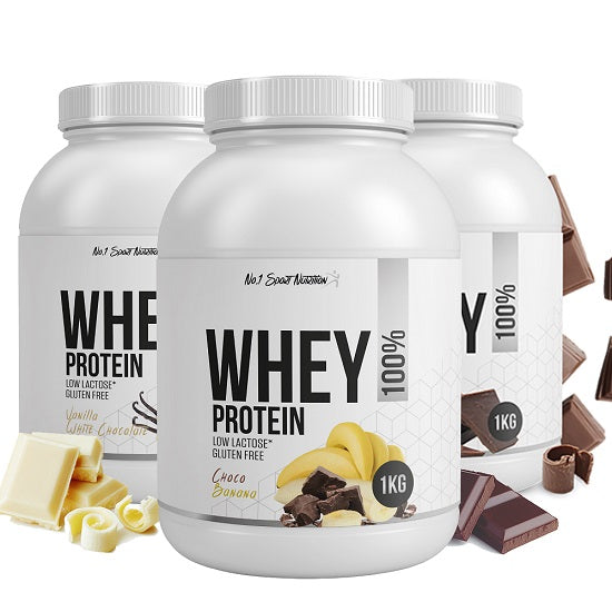 No.1 Sports 3 x 100% Whey Protein - 1kg