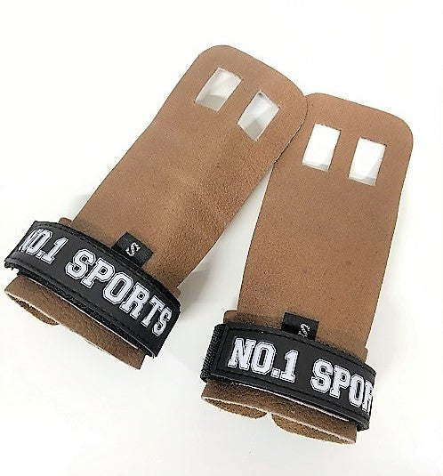 No.1 Sports Pull Up Grips Brown Leather